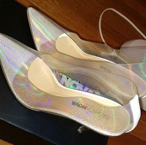 holographic clear fashionnova heels